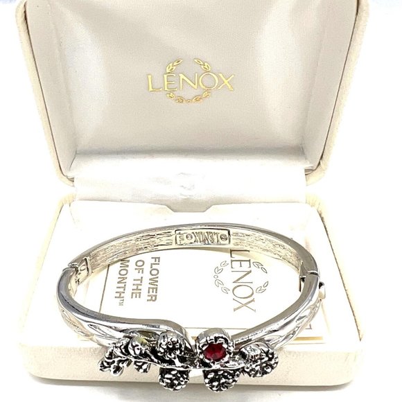 Lenox Jewelry Vintage Lenox Flower The Month July Larkspur Red